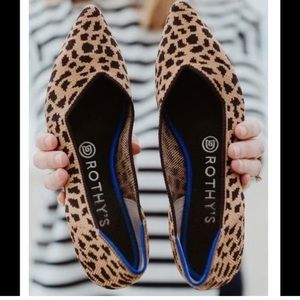 Excellent Condition Classic Rothy's The Point Leopard Print Sz.8